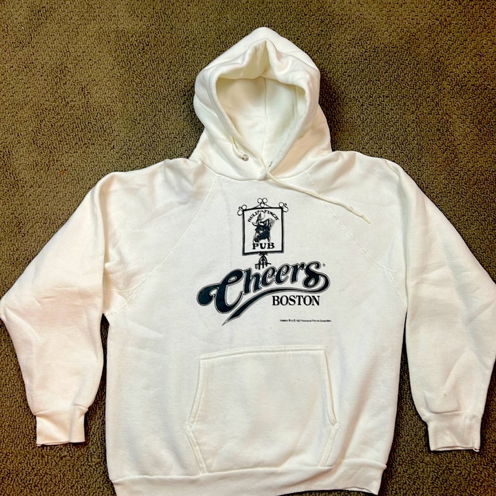 Vintage Cheers Hoodie Men's Large 1987!
